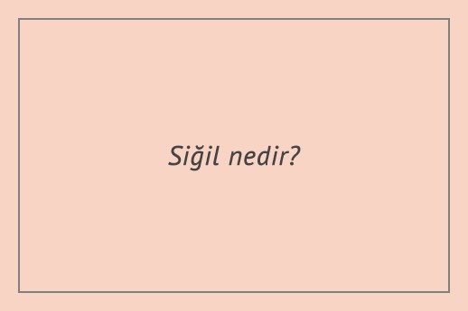 Siğil nedir?