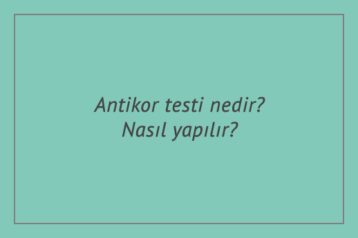 Antikor testi nedir? Nasıl yapılır? Test fiyatları ne kadar?