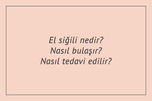 El siğili nedir? Nasıl bulaşır? Nasıl tedavi edilir?