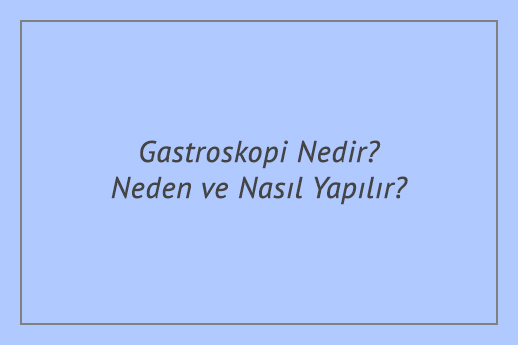 Gastroskopi Nedir? Neden ve Nasıl Yapılır?