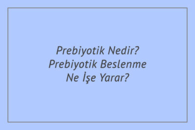 Prebiyotik Nedir? Prebiyotik Beslenme Ne İşe Yarar?
