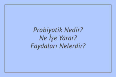 Probiyotik Nedir? Ne İşe Yarar? Faydaları Nelerdir?