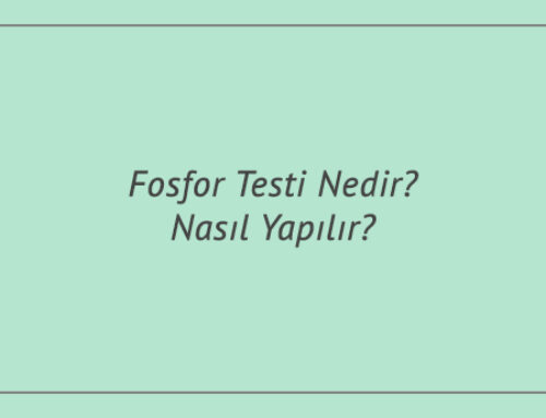 Fosfor Testi Nedir? Nasıl Yapılır?